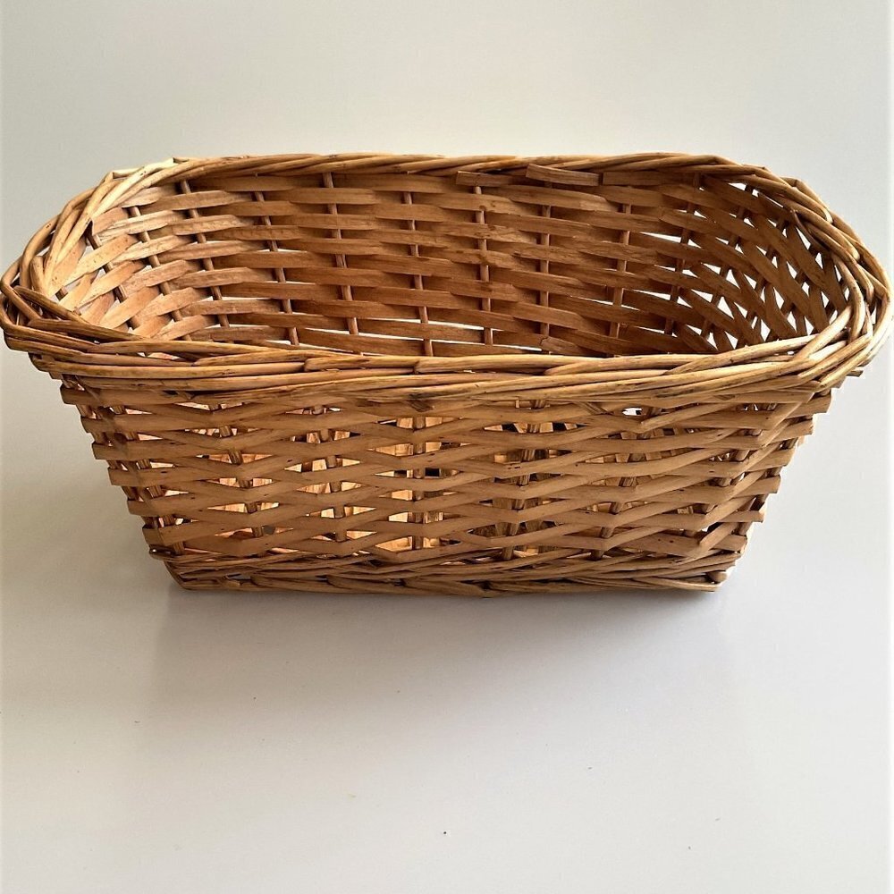 WOVEN RECTANGULAR BASKET HOME DECOR CRAFT DIY